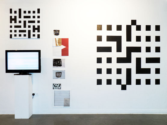 Philip Bradshaw, AVA gallery installation view, wall painting, 2012